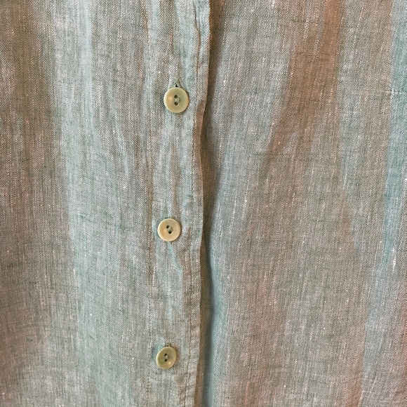 Flax short sleeve button blouse - Picture 4 of 4